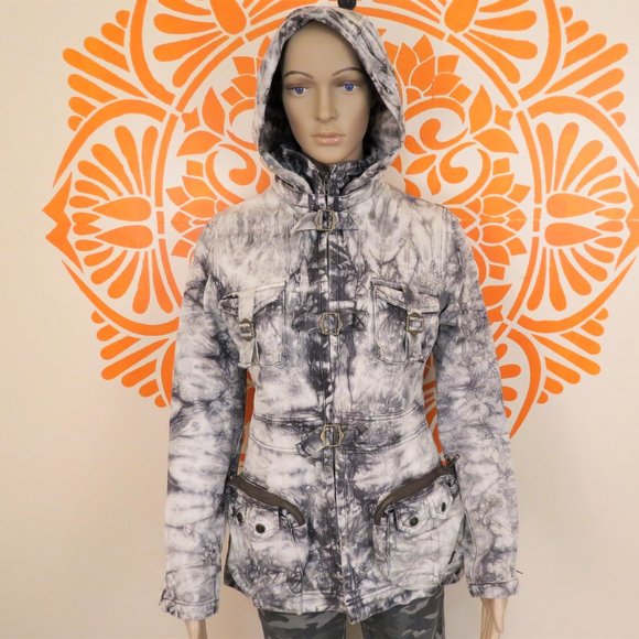 O.N.L.Y. Jeans Jackets & Blazers - O.N.L.Y. Jeans Tie Dye Hooded Denim Jacket M